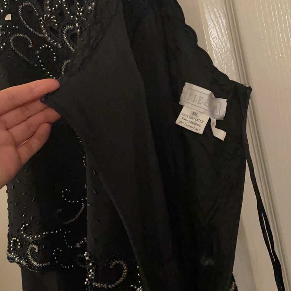 Black Formal Halter Sequin Dress XXL - Picture 8 of 11